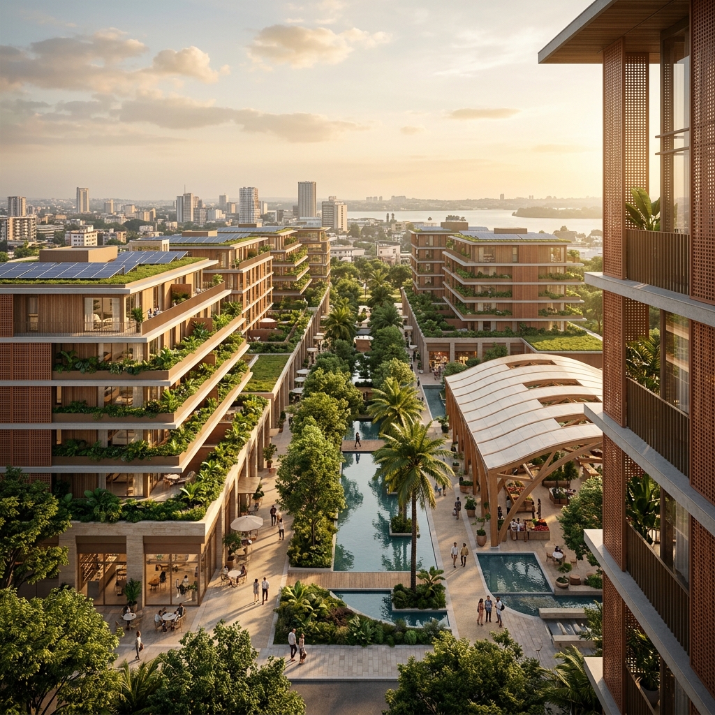 Modern sustainable housing development in an African urban environment